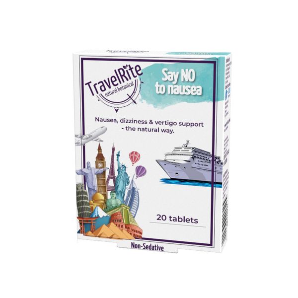 Travelrite - Anti-Nausea Tablets for Motion Sickness - 20 Tablets