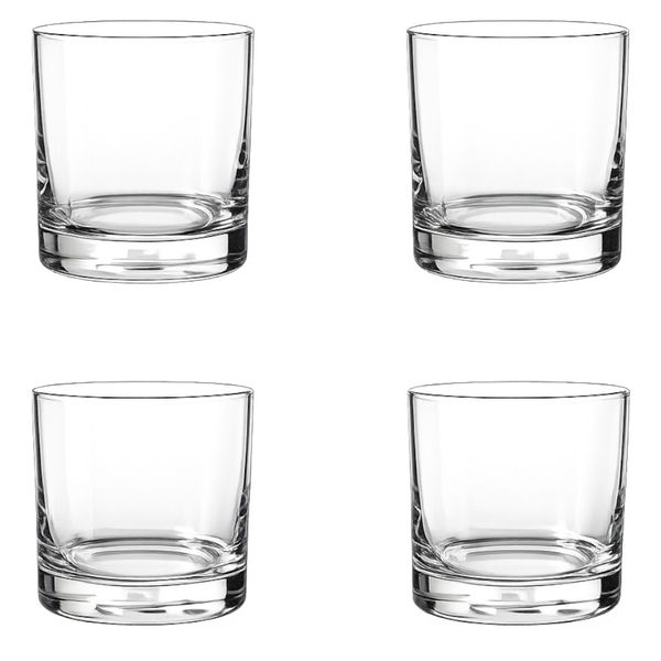 4 Pack - Elegant Drinking Glass For Home &amp; Café Use - Transparent