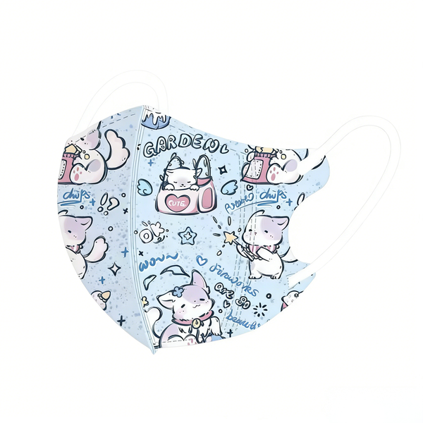 Santu-Cute Animals Blue cat disposable Comfortable Children's Mask 10Pack