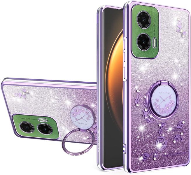 Bling Sparkle Flowers Phone Case Compatible With Motorola Moto G05