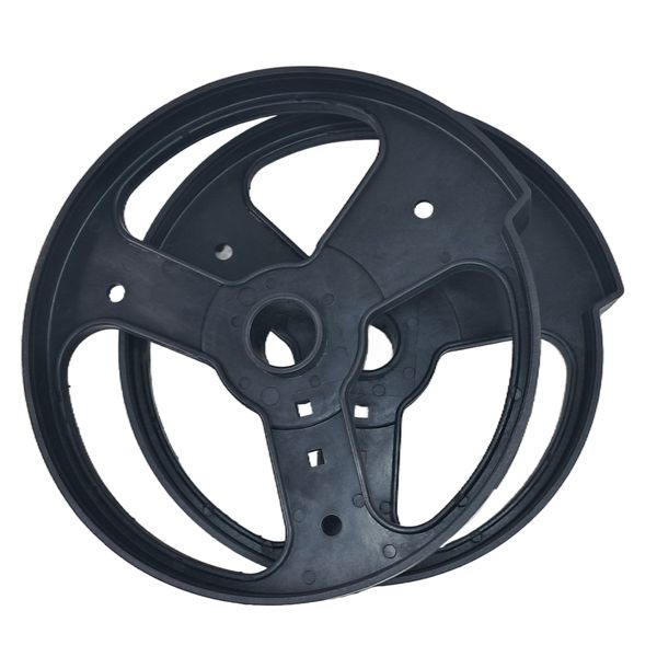 280mm Roll-Up Garage Door Wheels - Heavy Duty Plastic (Set of 2)