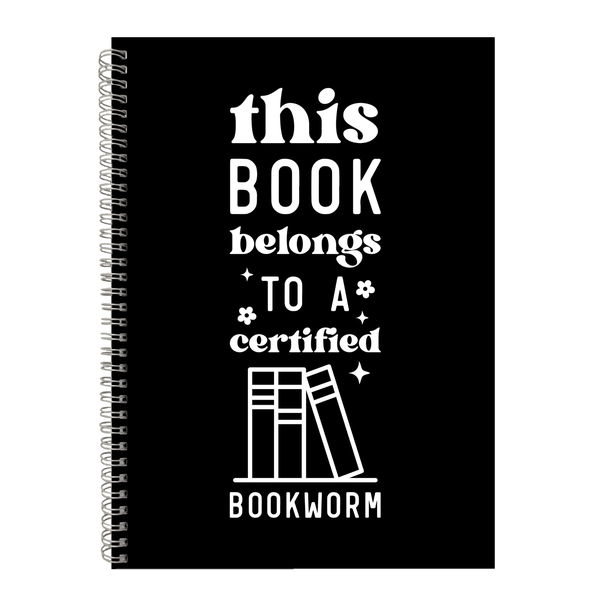 Certified Bookworm Writing Notepad Gift Idea Book Readers A4 Notebook 402