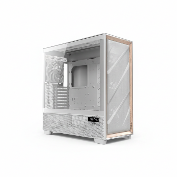 Antec FLUX PRO Full Tower Gaming Chassis with Wood Front Panel - White