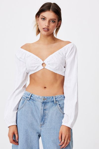 Women's Factorie Long Sleeve Ring Top - White