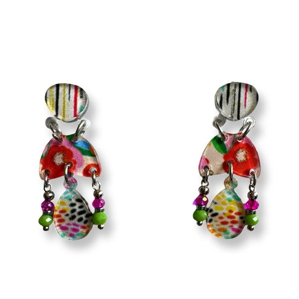 Lilly K Designs Women Multicoloured Perspex Drop and Dangle Earrings