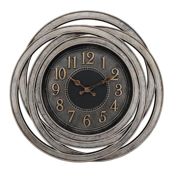 Decorative Circles Inspired Battery Powered Analogue Wall Clock