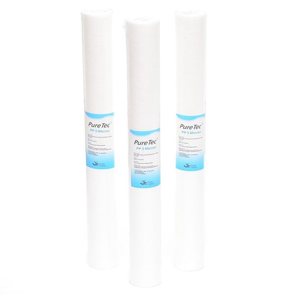 20 inch Big Blue 5micron Slimline Water Filter Replacement Cartridge Set
