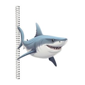 Shark A4 Notebook Spiral and Lined Trendy Ocean Graphic Notepad Sea ...
