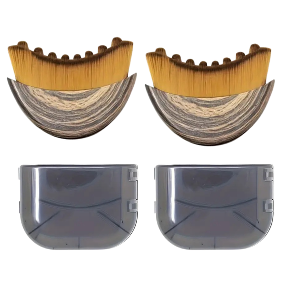 Bestby- 2PCS Lymphatic Drainage Face Massage Brushes Contour &amp; Lifting Tool