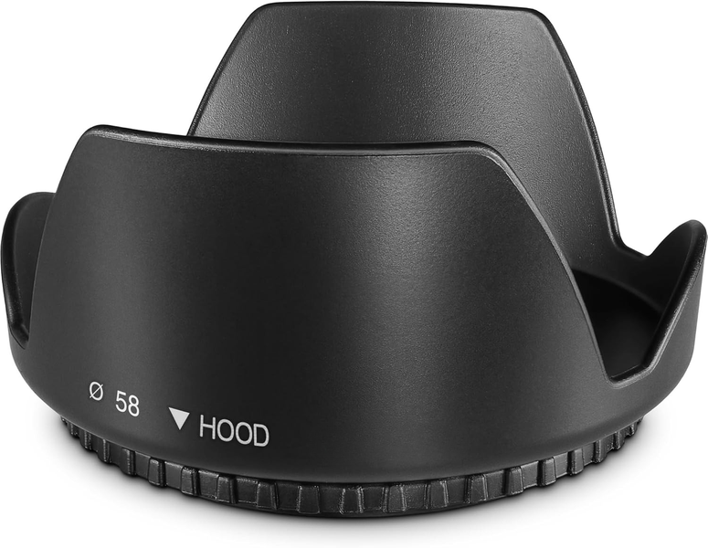 58MM Tulip Flower Lens Hood Compatible with Canon EOS 77D 80D 90D Rebel
