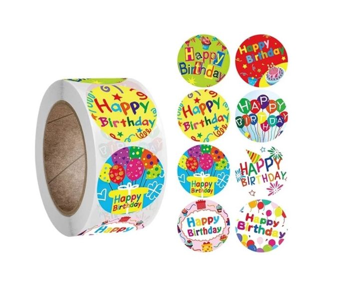 School Teacher Reward Stickers – Happy Birthday Multi colours