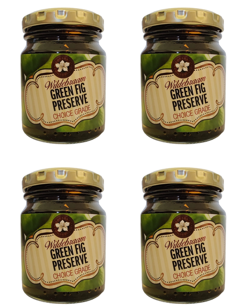 Wildebraam Green Fig Preserve, Handmade Preserve - 4 x 180g Jars