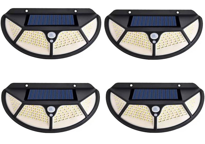 Favorable impression Outdoor 102 SMD Solar Motion Sensor Light Pack of 4