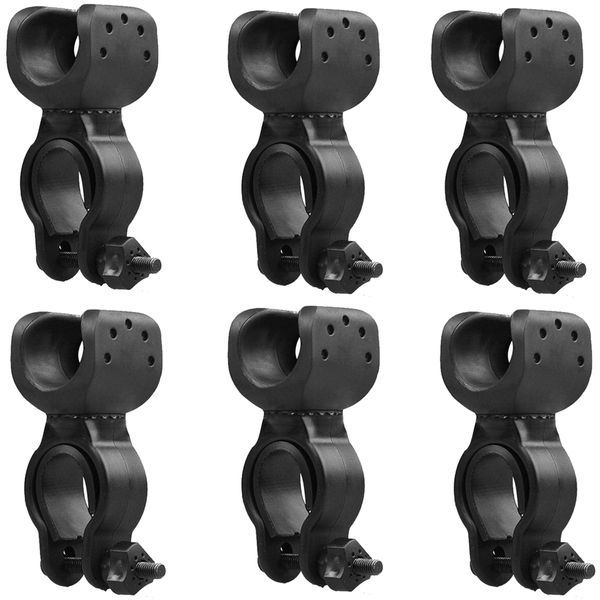 Sport Multifunctional Rotating Bicycle Flash Light Holders Set of 6 - 3.1cm