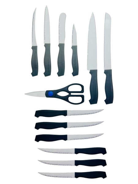 Prochef 13 Piece Kitchen Knife Set Scissors Bread Steak Carving Knives etc