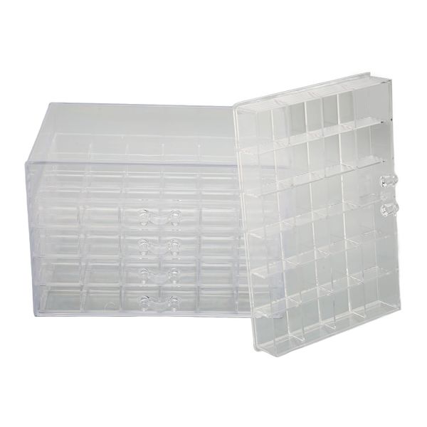 Clear 5-Tier 120-Grid Detachable Jewelry Organizer for Earrings