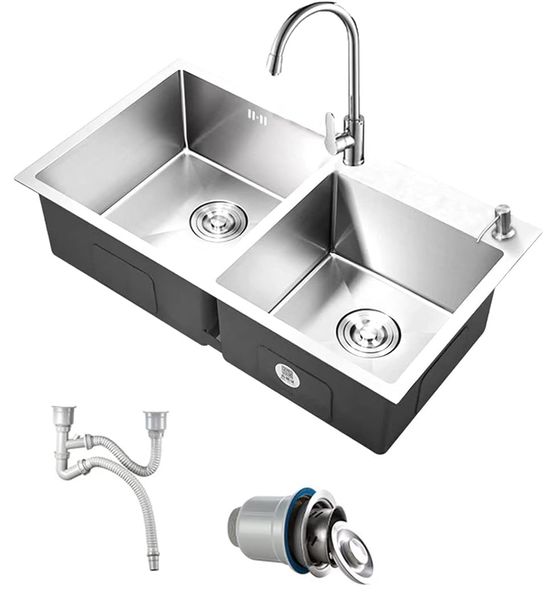 Kitchen Sink Workstation Sink Double Bowl Stainless Steel Sink