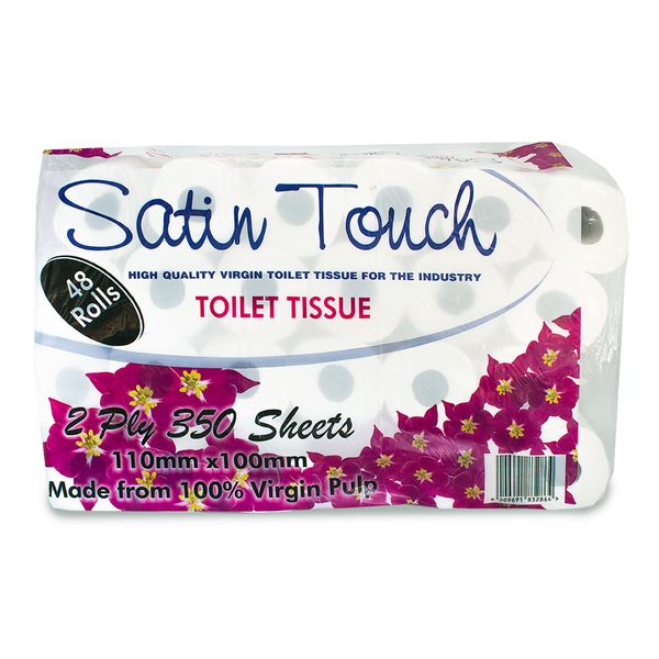 Satin Touch Toilet Paper Tissue - 2 Ply - 48 Rolls