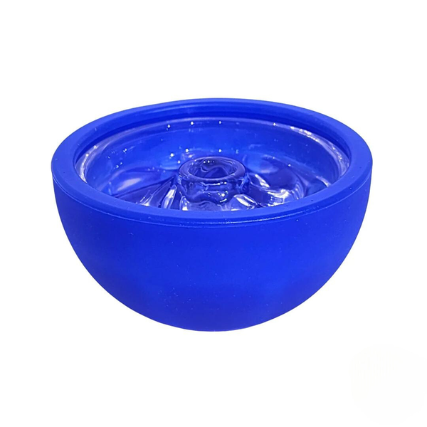 Hookah Silicone Ball head with glass Blue