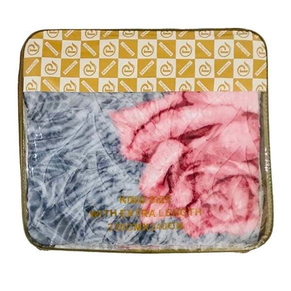 1Ply Printed Embossed Floral Leaves Blanket