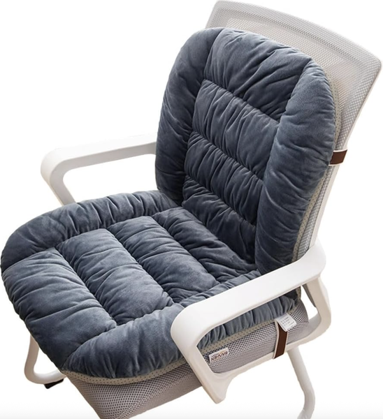 Plush Chair Cushion with Straps