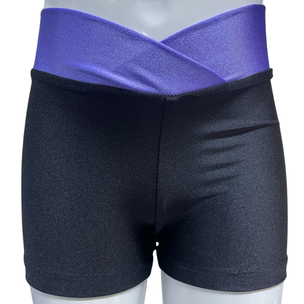 Adult Purple Band Black Hipster Hotpants