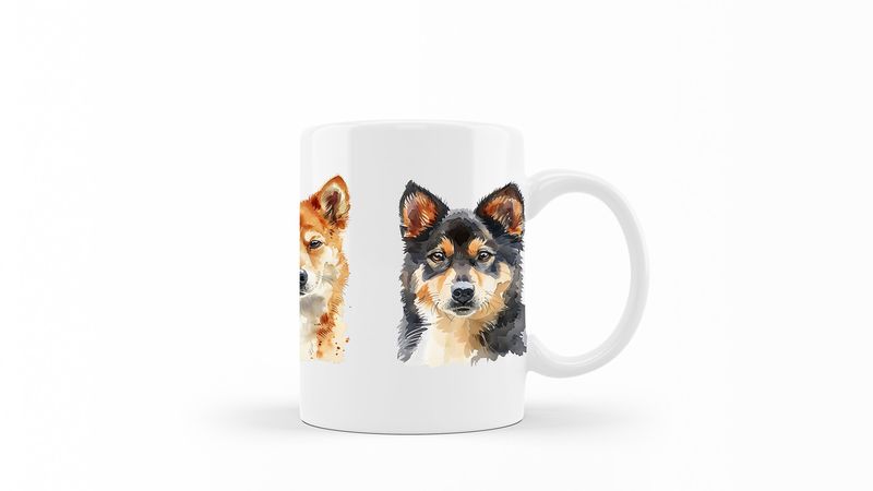 Norwegian-Buhund Printed Coffee Mug