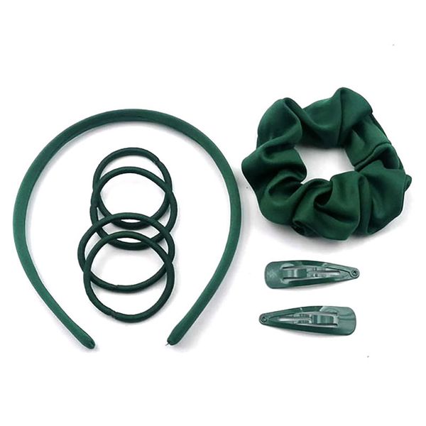 Chic - Hair Accessories Back To School Combo Set - Bottle Green