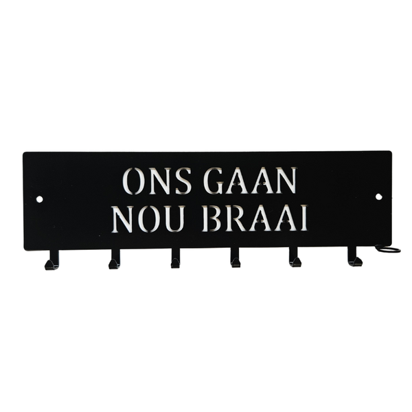 Braai Hooks and Lighter Holder - Braai Decor - Ons Gaan Nou Braai
