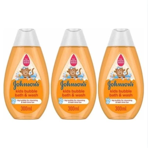 Johnson's Kids Bubble Bath and Wash 300ml - Pack of 3