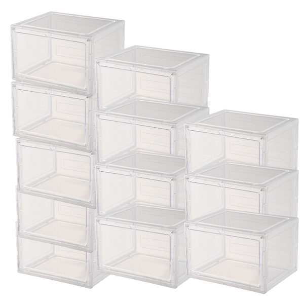 Set of 12 Shoe Storage Box Stackable AJ Sneaker Dustproof Display Box