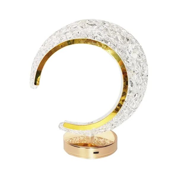 Modern Simple Moon Acrylic Crystal Lamp