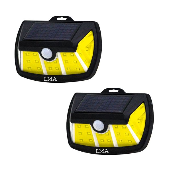 LMA - Set of 2 Solar Interaction Wall Lamp Motion Sensor LED COB Light