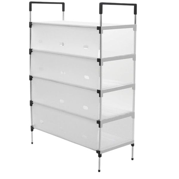 4-Layer Shoe Cabinet - Multiple Pair Shoe Racks, Shoe Cabinet with Doors