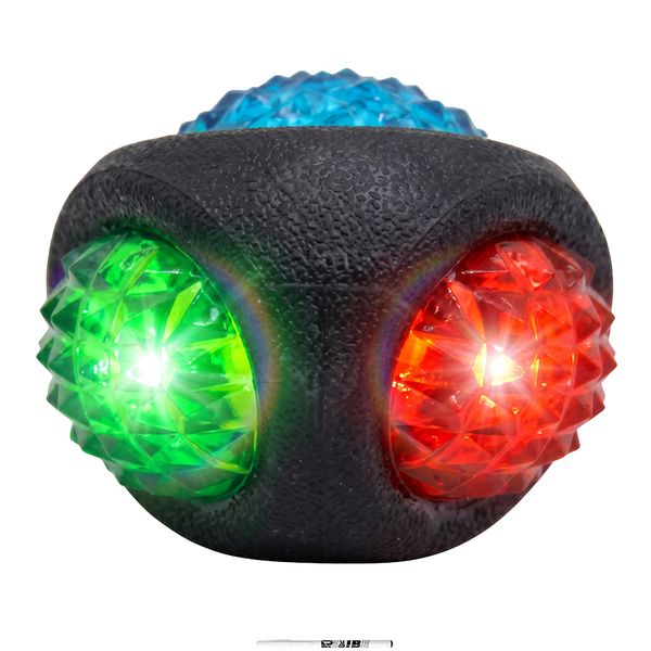 Fun Interactive Multi-Color LED Spiky Rubber Dog Play Ball With ReVibe Pen