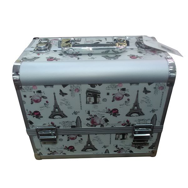 Large Professional Aluminium Make Up Cosmetic case-Eiffel Tower
