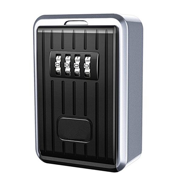 Lock Box 4 Digit Combination Box Resettable Code Key Wall Mounted