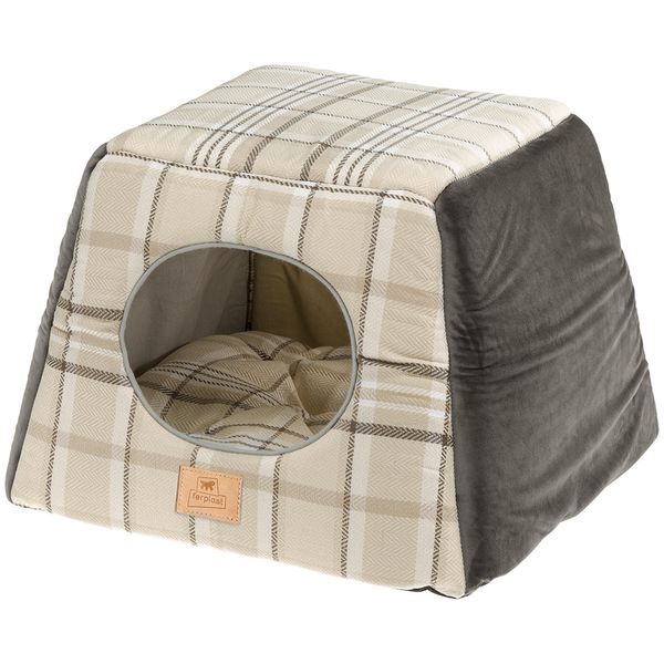 Ferplast Edinburgh Cat Cave Bed Igloo Brown