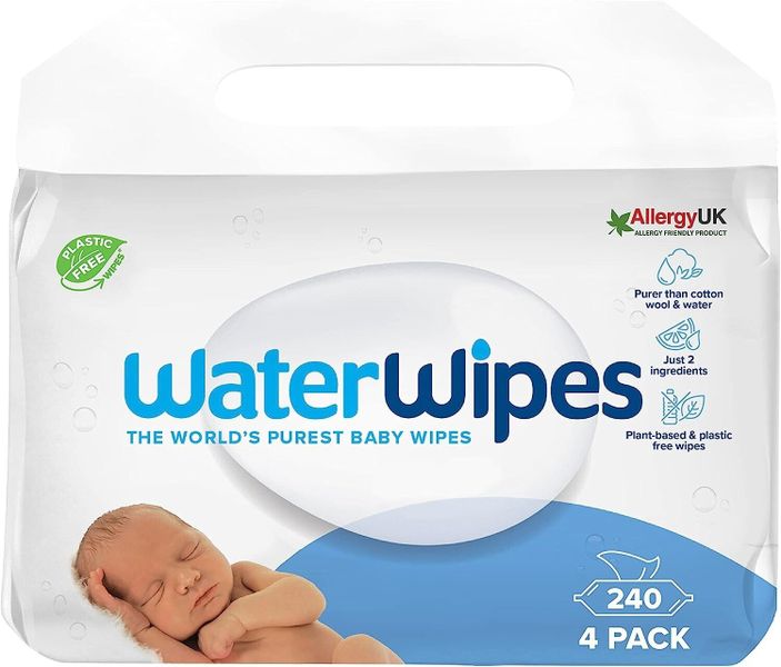WaterWipes Plastic Free Baby Wipes - 60 - 4 Pack