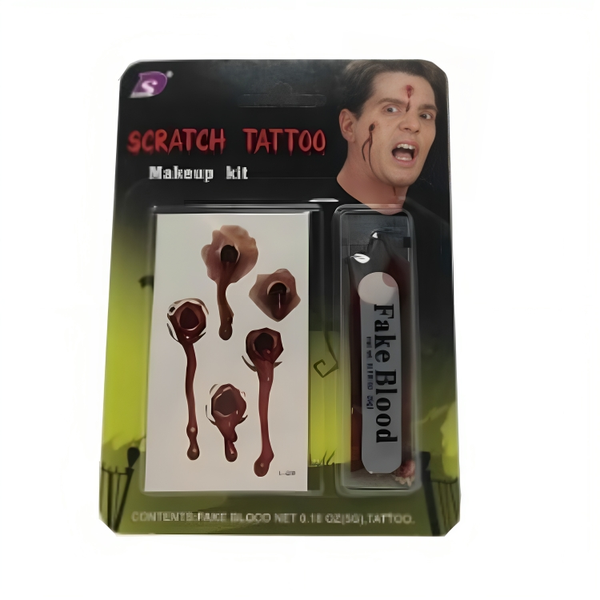 Halloween Scratch Tattoo Makeup Kit