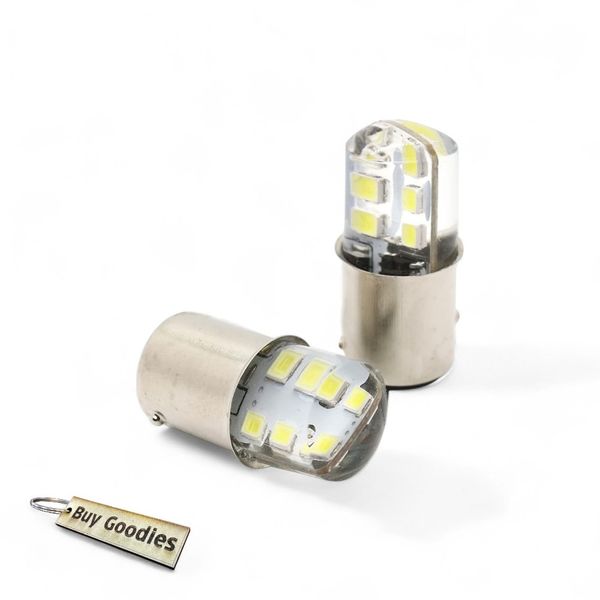 BG Set Double Contact Hyper-LED Bulbs 12V - 1157 SMD &amp; Keyring