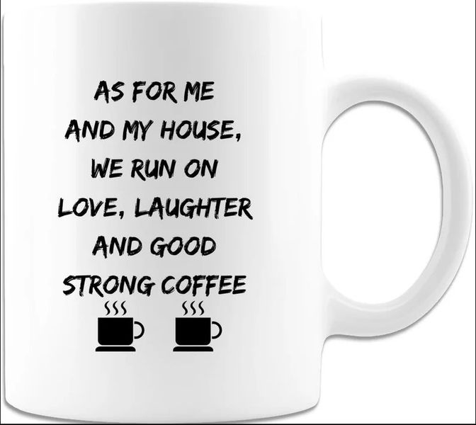 As For Me and My House Birthday Christmas Mom Dad Gift Coffee Mug