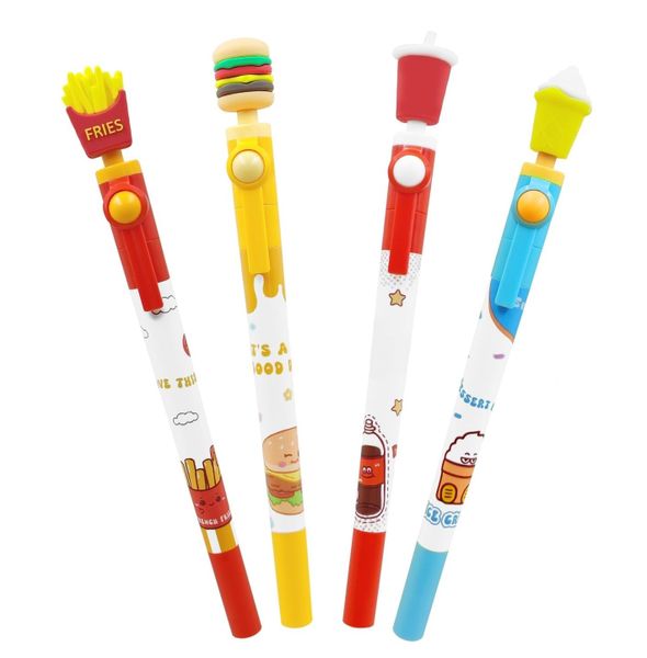 4 Pcs Cartoon Fidget Pens Set, Stress Relief Toys for Children and Adults