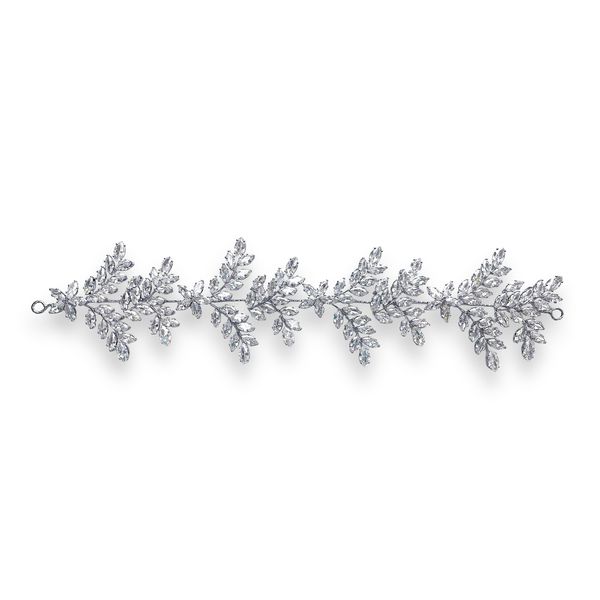 Radiant Bridal Vine With Diamond Simulant Crystals