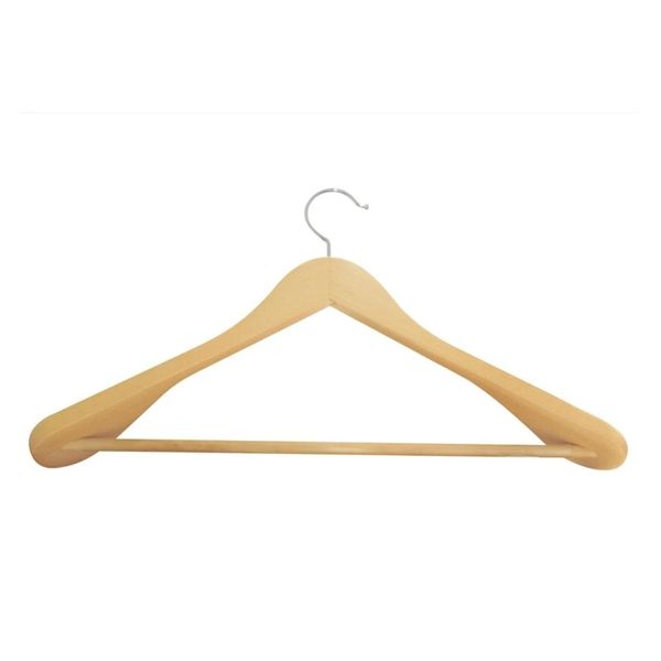 Natural Wooden Suit Hanger (Sold in packs of 10)