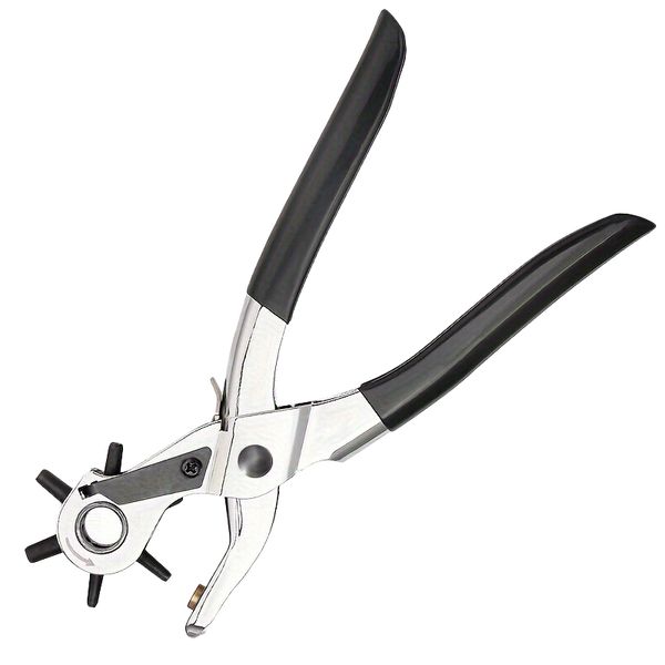 Leather Hole Punch Tool Chrome Vanadium Steel Heavy Duty Rotary Puncher