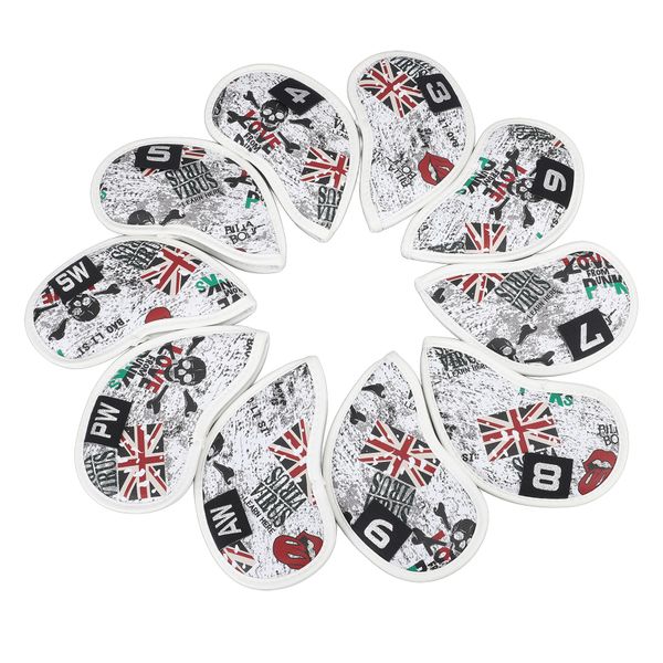 10 Pieces skull USB iron covers - red PU