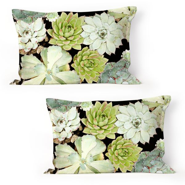 I Love it Here - Succulent cushions with feather inners