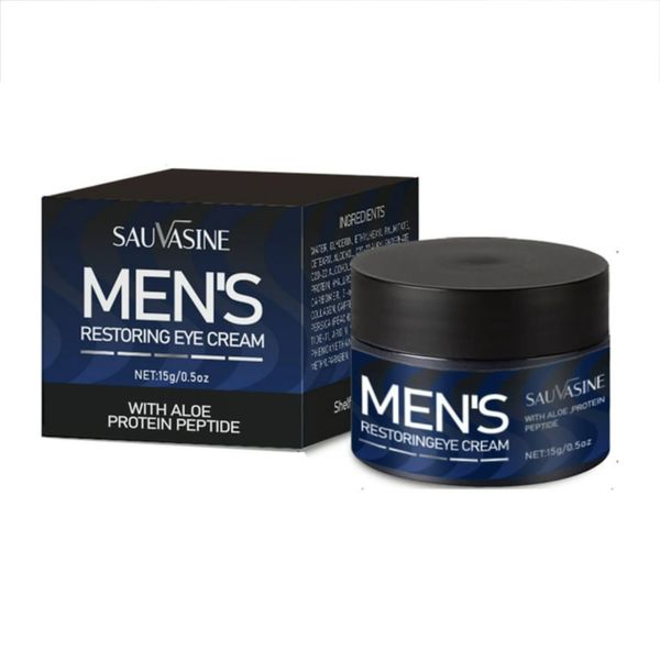 Sauvasine Men's Restoring Eye Cream With Aloe Protein Peptide Facial Cream Brightens