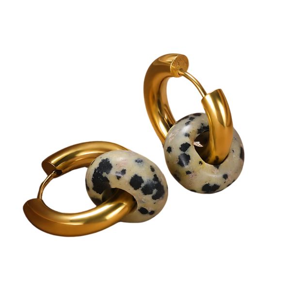 Po'di Grazia -Golden Drop Earrings stainless steel , Gift Set